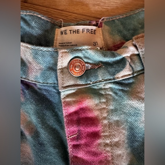 Free People We The Free Good Luck Barrel Floral Jeans ~ 31 🌺 - Picture 7 of 8